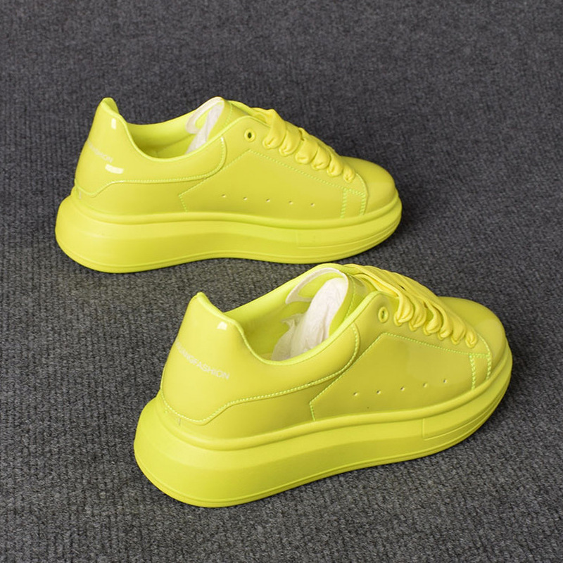 Women'S Shoes For Tennis - Lakierowane białe buty casualowe 2025 dla