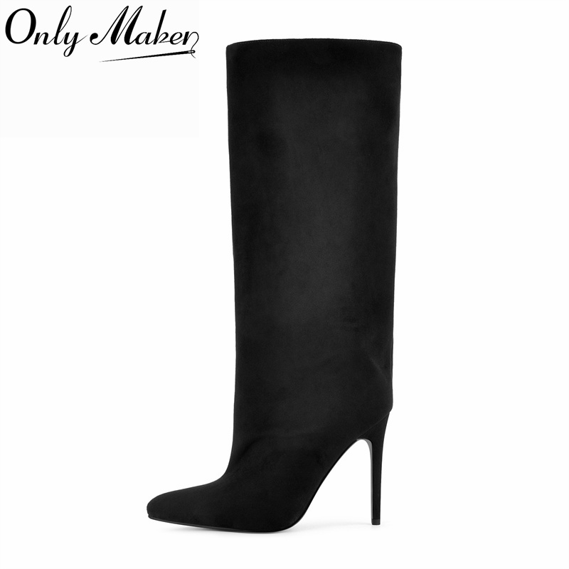 Women'S Shoes X Wide - Onlymaker Czarne Kozaki za Kolano z