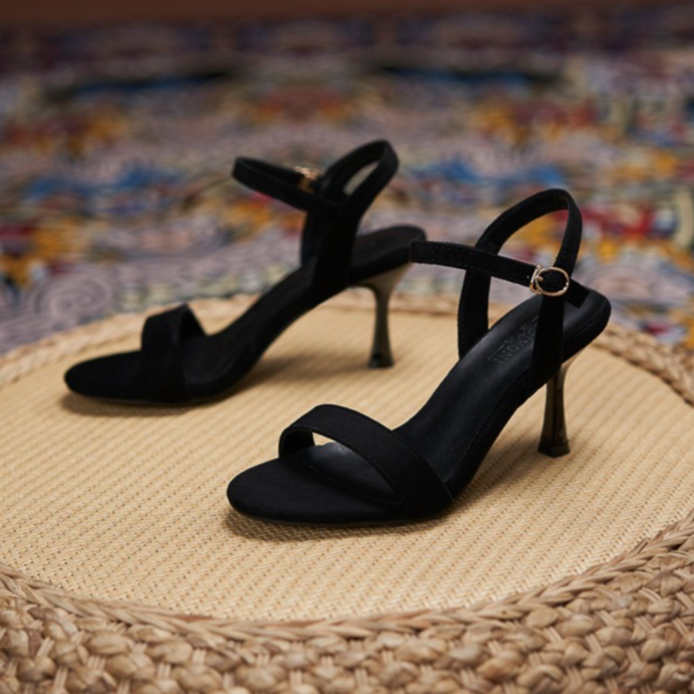 Women'S Shoes Large - Sandały damskie na wysokim obcasie, proste