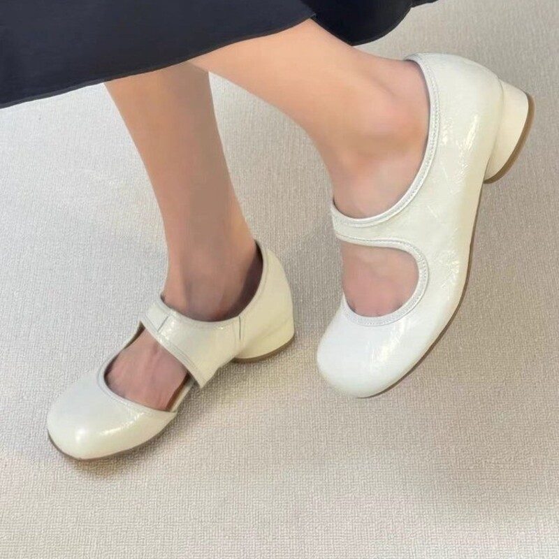 Women Shoes Luxury Brand - Damskie mokasyny na obcasie, modne skórzane