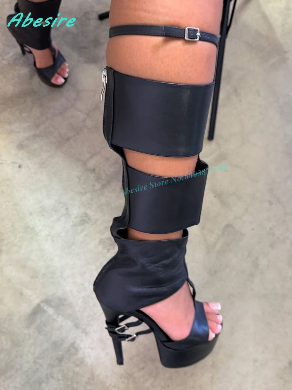 Czerwone sandały gladiatorki z – High Knee Heel Boots recenzja i cena