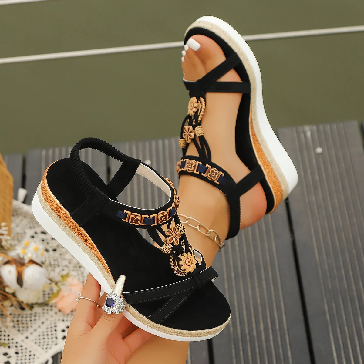 Damskie sandały na koturnie, l – Gladiator Sandal Women recenzja i cena