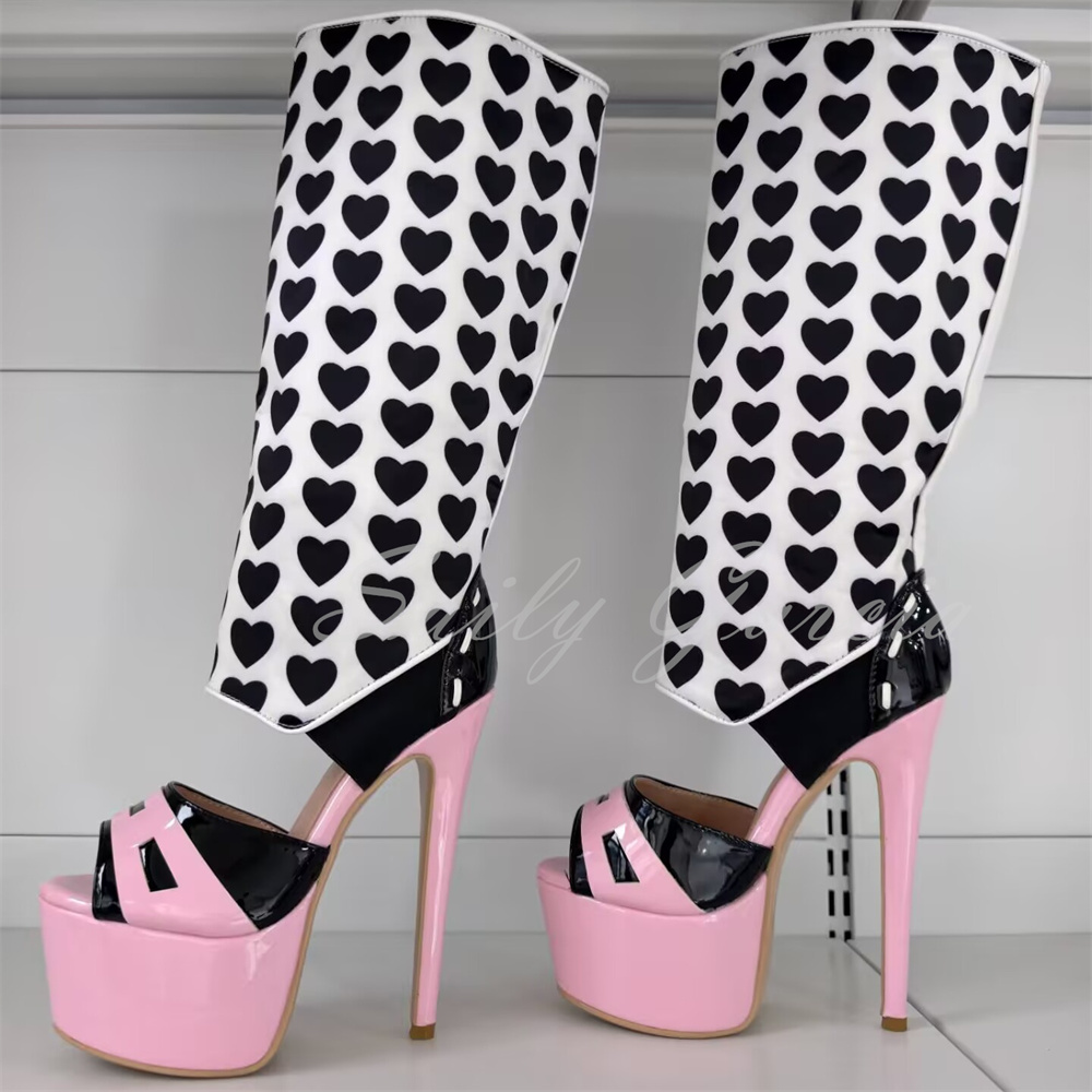 Damskie różowe sandały do kola – High Knee Heel Boots recenzja i cena