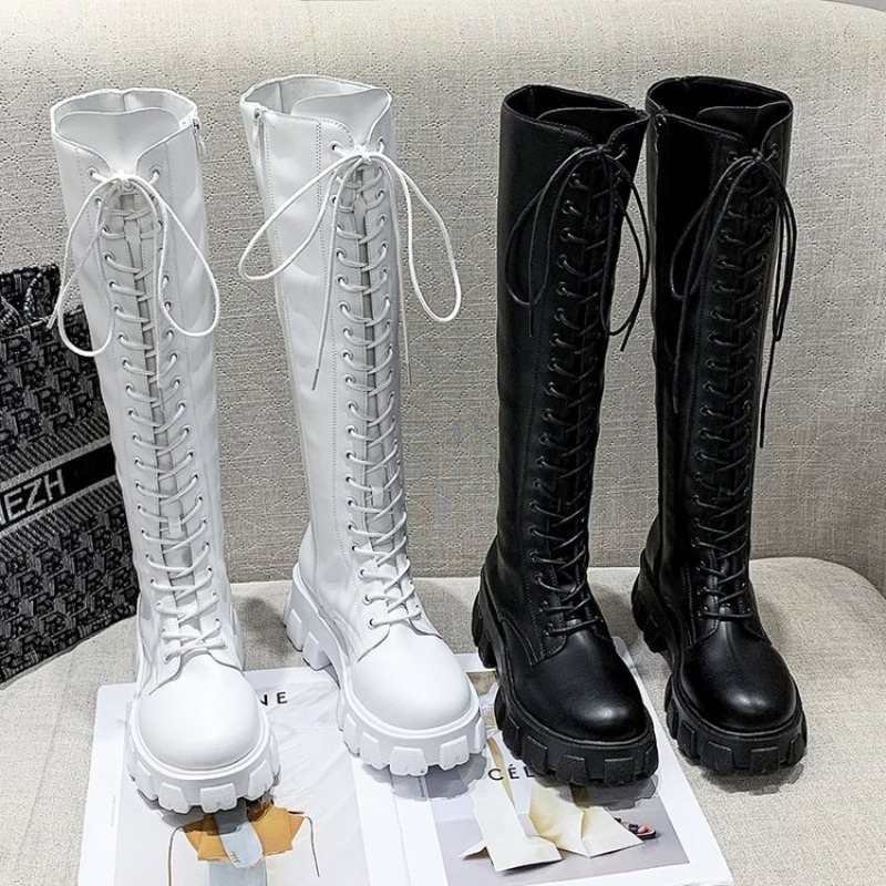 Damskie kozaki za kolano sznur – High Knee Heel Boots recenzja i cena
